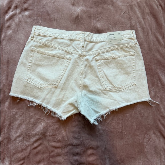 Agolde Parker Jean Shorts Women's Off-White sz 32 - Picture 2 of 4